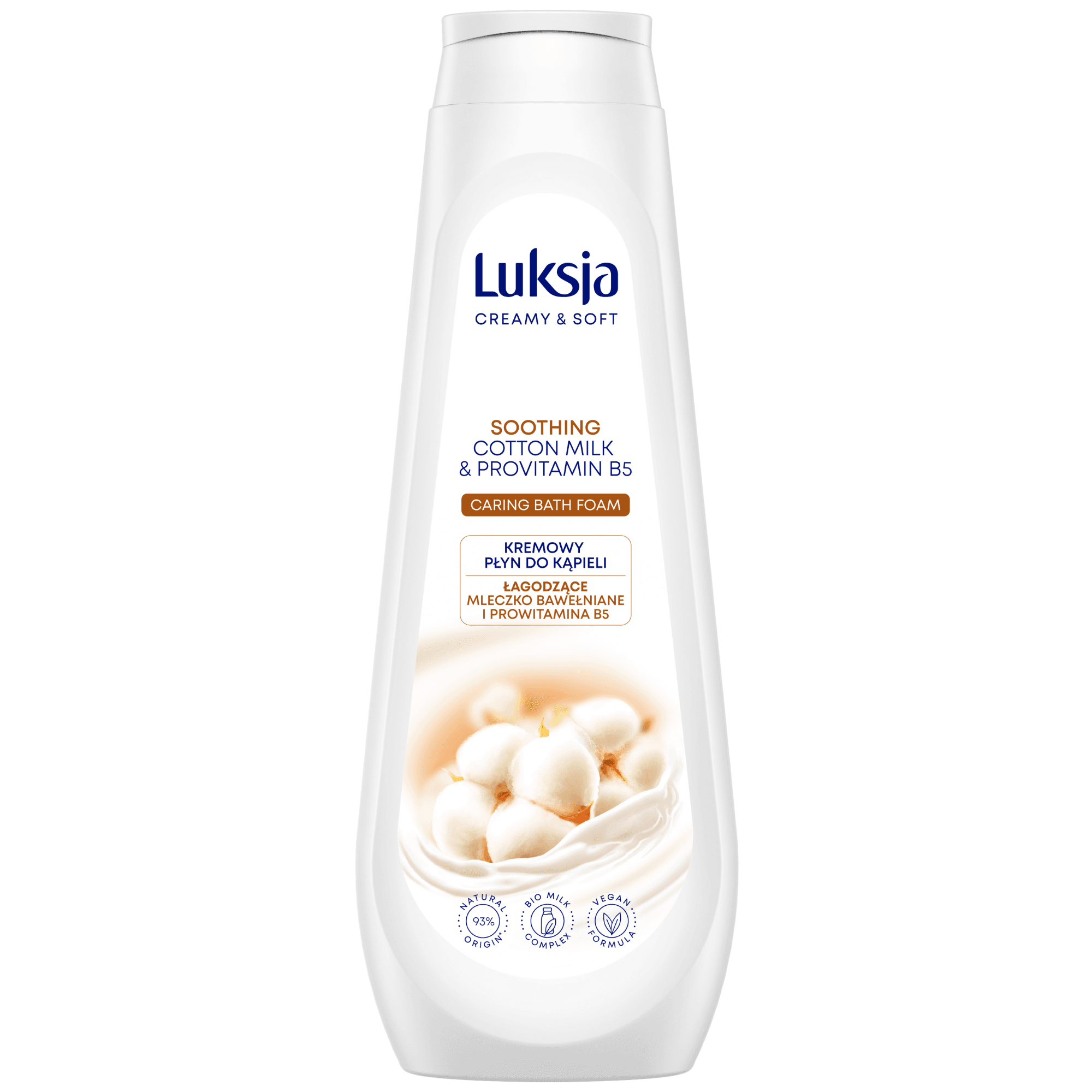 Creamy & Soft Kremowy płyn do kąpieli łagodzące mleczko bawełniane i prowitamina B5