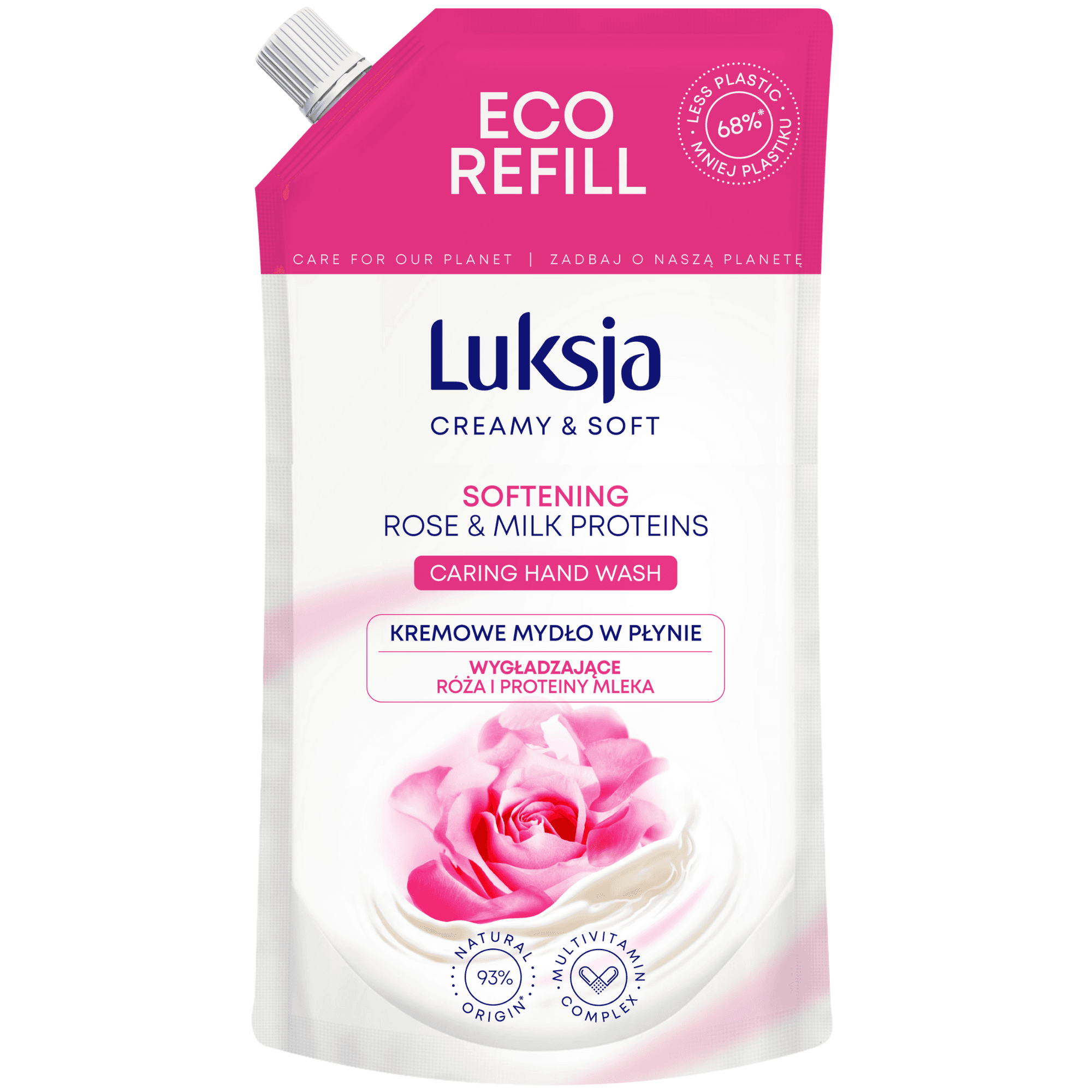 Creamy & Soft Kremowe mydło w płynie wygładzające róża i proteiny mleka