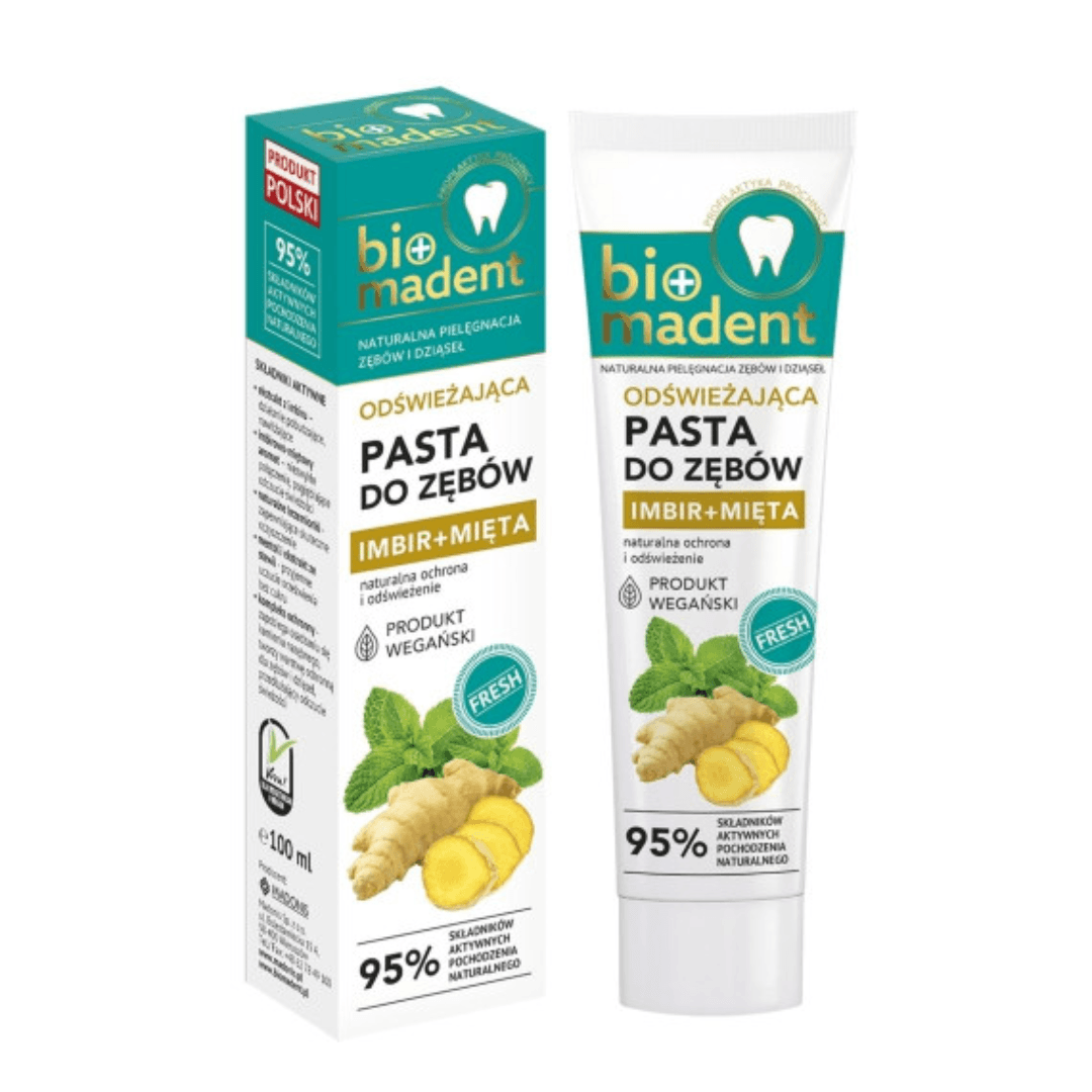MADENT odświeżająca pasta do zębów Imbir + Mięta