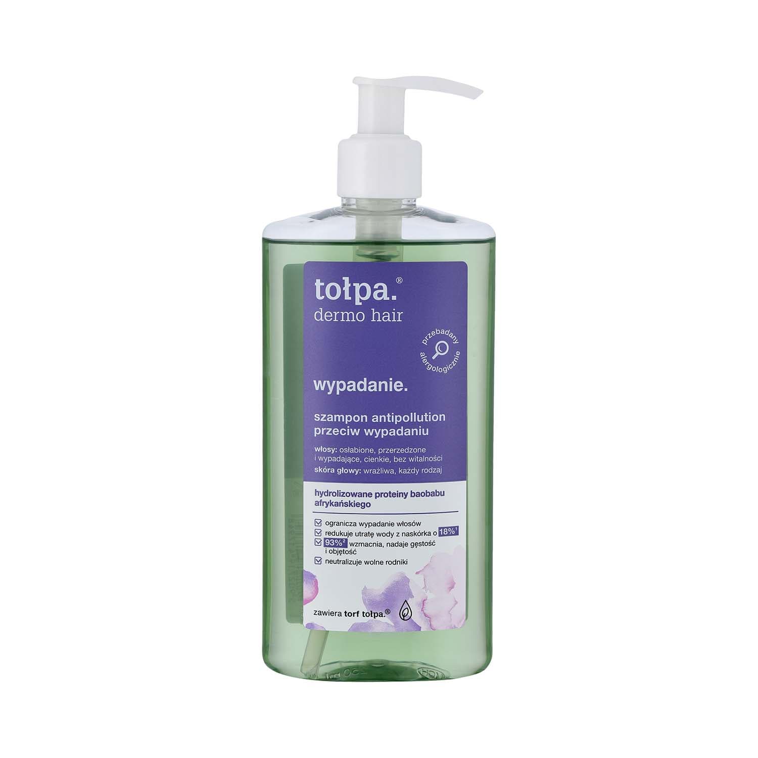 TOŁPA DERMO HAIR Szampon antipollution przeciw wypadaniu włosów, hydrolizowane proteiny baobabu