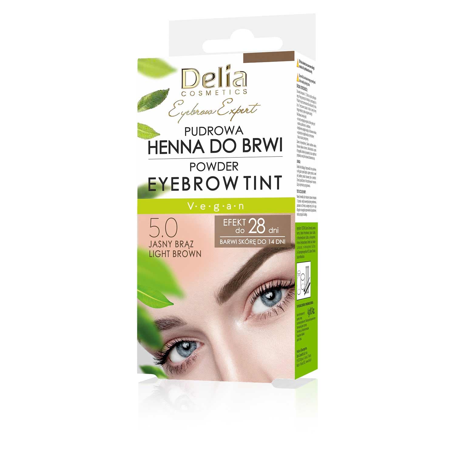 henna pudrowa do brwi 5.0 jasny brąz