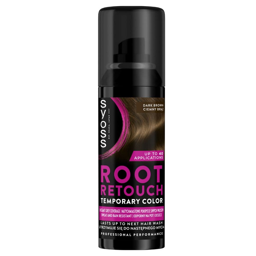 Root Retouch Zmywalny spray maskujący odrosty ciemny brąz