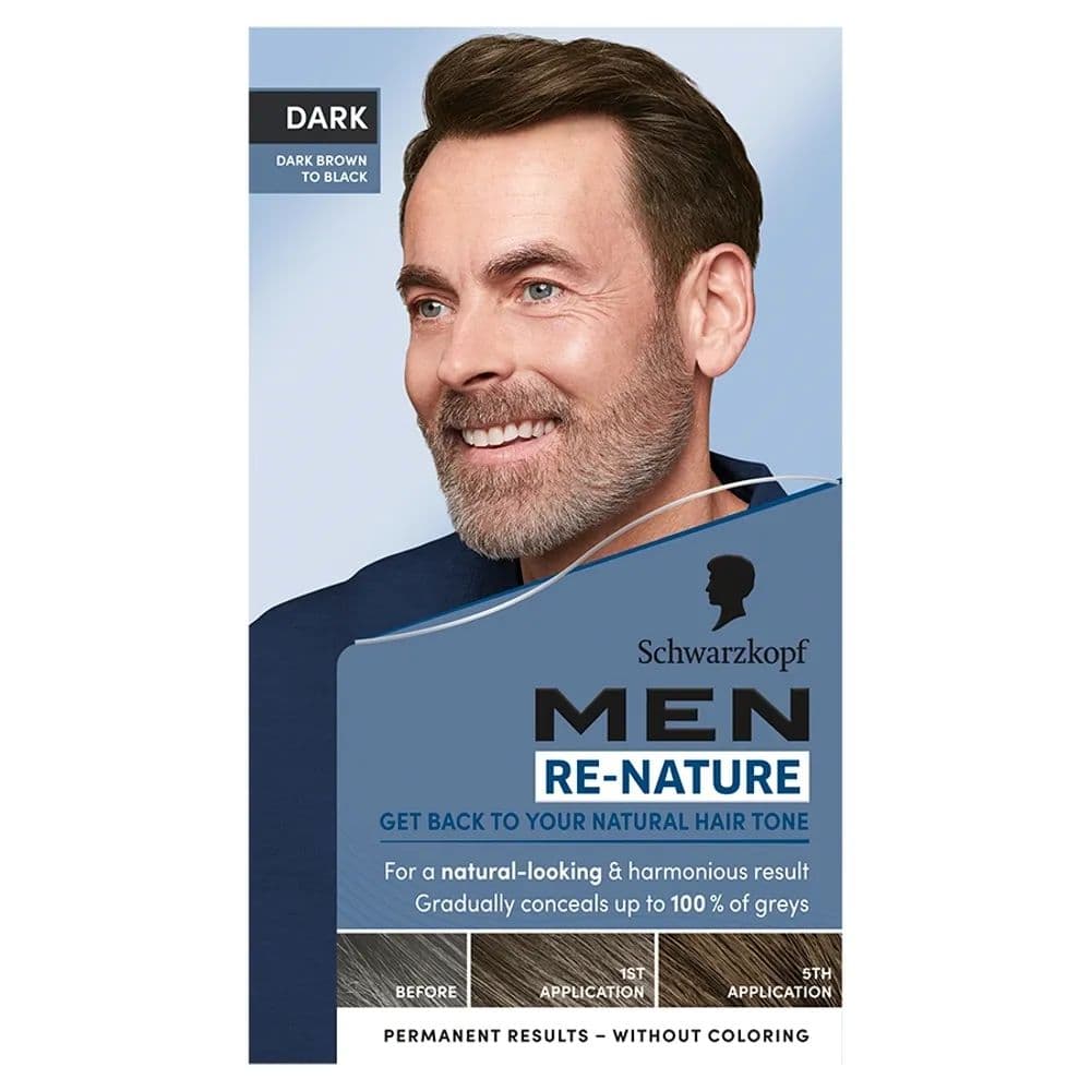 Schwarzkopf Re-Nature Men Dark Krem koloryzujący repigmentacyjny niwelujący siwe włosy