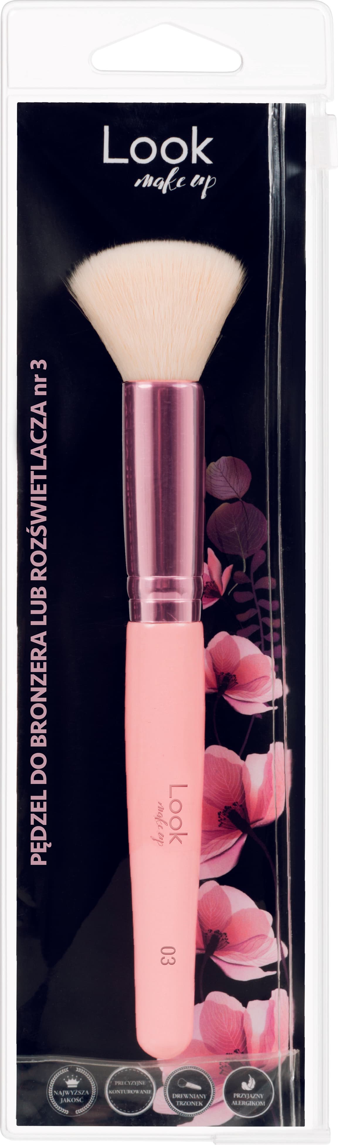 MAKEUP PĘDZEL BRONZ/ROZŚ NR.3