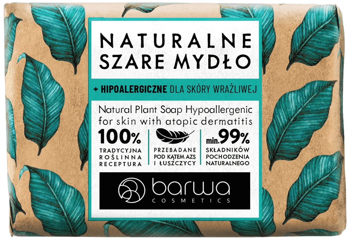 Naturalne Mydło Hipoalergiczne Szare dla skóry wrażliwej