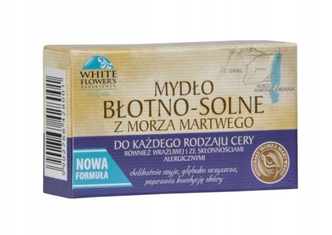 WHITE FLOWER MYDŁO W KOSTCE SOLNO-BLOTNE z Morza Martwego