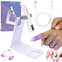 Lampa UV LED Mini Latarka UV LED do Paznokci Bezprzewodowa USB C + Holder