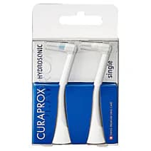 Hydrosonic Pro Single Główki do szczoteczki (biały/niebieski), Dwupak