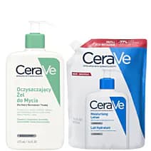 zestaw Nawilżająca emulsja Refill + Foaming Cleanser