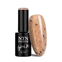 Limited Edition Nudes lakier hybrydowy nr 459 – karmelowy nude z ciemnymi płatkami