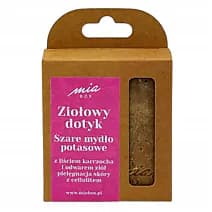Ziołowy Dotyk Szare mydło potasowe z liściem karczocha i dla skóry z widocznym cellulitem. Naturalna pielęgnacja skóry – prosto z natury