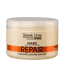 Maska 1lL +szampon +balsam Sleek Line repair jedwab