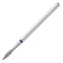 Expert frez diamentowy ostry płomyk z niebieskim oznaczeniem, średnica główki 2,1 mm, część robocza 8 mm (FA11B021/8)