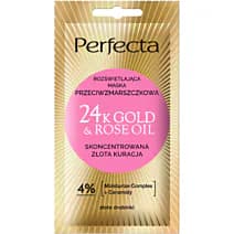 24K Gold & Rose Oil Rozświetlająca maska przeciwzmarszczkowa
