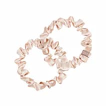 Komplet 2 jedwabnych gumek Slim, Beige