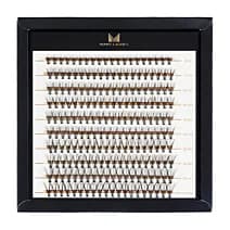 Many Lashes Superblack 14D Master Box Zestaw kępek rzęs do makijażu 8-14 mm Skręt B - delikatny skręt