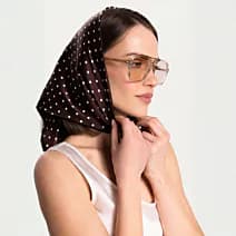 Jedwabna Apaszka - chocolate mini dots