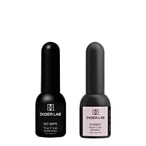 Zestaw: Kamuflująca baza kauczukowa Rubber Base Natural + Top Coat No Wipe Super Shiny