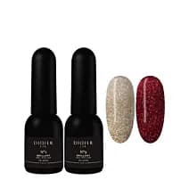 Zestaw: lakier hybrydowy z efektem flash brillant no 6 + lakier hybrydowy z efektem flash brillant no 10