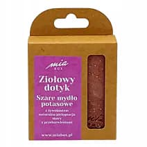 Ziołowy Dotyk Szare mydło potasowe z żywokostem. Mydło Potasowe Naturalne z Ziołami – Ręcznie Robione, Kostka