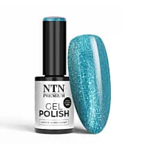 Limited Edition Blues lakier hybrydowy nr 502 – turkusowy brokat bez HEMA/Di-HEMA