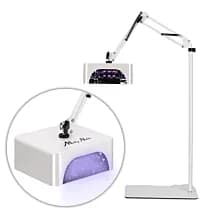 V10BAT Lampa LED/UV Do Paznokci Lakierów Hybrydowych Żeli i Akrylożeli Bezprzewodowa Ze Statywem Biała 36W