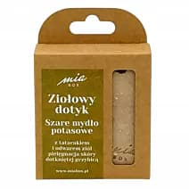 Ziołowy Dotyk Szare mydło potasowe z tatarakiem i dla skóry z problemem grzybicy. Naturalna pielęgnacja skóry – prosto z natury