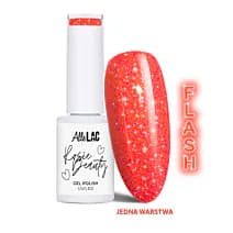 x Rosie Beauty Spring Vibes Orange Sunset – pomarańczowy lakier hybrydowy z efektem flash