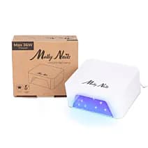 MollyNails V9 Lampa UV/LED Do Paznokci Lakierów Hybrydowych Żeli i Akrylożeli Biała 36W