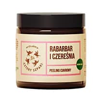 Rozświetlający peeling cukrowy do ciała, Rabarbar i Czereśnia
