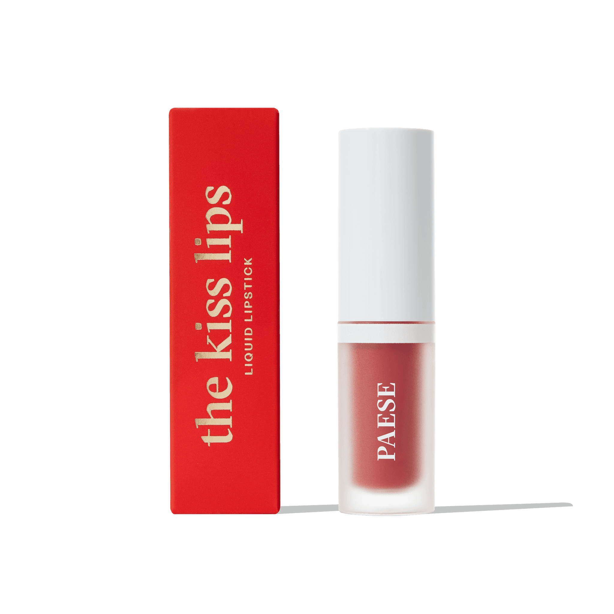 Lekka, matowa pomadka w płynie bez uczucia lepkości The Kiss Lips 02 Nude Coral Paese