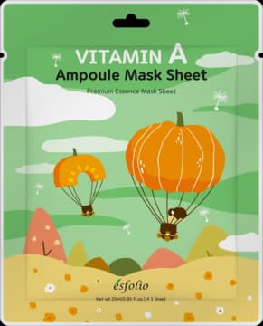 Vitamin A maska w płachcie z ekstraktem z dyni, odświeżająca