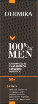 100% for Men krem do twarzy, przeciw zmarszczkom i bruzdom, 50+, na dzień i na noc
