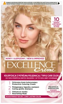 Creme krem do włosów, koloryzujący, ochronny, nr 10 Bardzo Jasny Blond