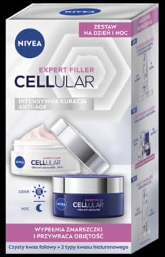 Cellular Expert Filler zestaw kremów do twarzy, krem do twarzy na dzień SPF15, krem do twarzy na noc