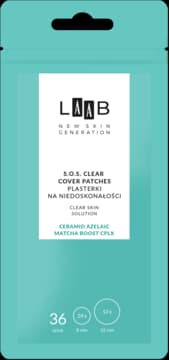 LAAB Clear Skin Solution plastry na wypryski z ceramidami, kwasem PHA oraz matcha