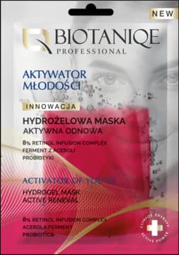 Professional maska w płachcie hydrożelowa, z retinolem, Aktywator Młodości