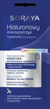 Hialuronowy Mikrozastrzyk maseczka do twarzy, progresywna, wypełniająca zmarszczki