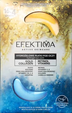 Active Skincare płatki pod oczy, hydrożelowe, Gold Collagen i Retinol Vitamins