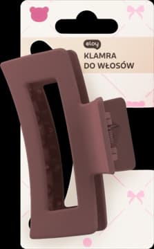 klamra do włosów, Okienko, Ciemnobrązowa