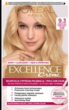 Creme krem do włosów, koloryzujący, ochronny, nr 9.3 Bardzo Jasny Blond Złocisty