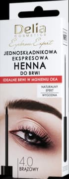Eyebrow Expert henna do brwi, jednoskładnikowa, ekspresowa, nr 4.0 Brązowy