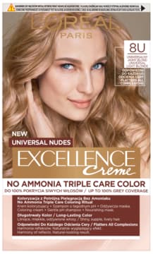 Creme Universal Nudes krem do włosów, koloryzujący, pielęgnacyjny, bez amoniaku, nr 8U Jasny Blond