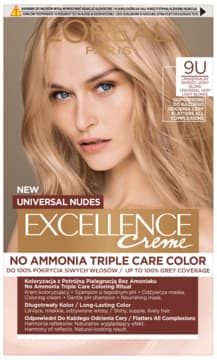 Creme Universal Nudes krem do włosów, koloryzujący, pielęgnacyjny, bez amoniaku, nr 9U Bardzo Jasny Blond