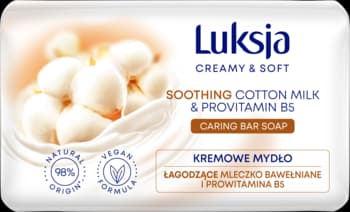 Creamy & Soft mydło w kostce, do rąk, kremowe, łagodzące, Mleczko bawełniane i Prowitamina B5