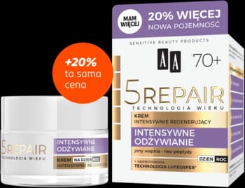 5 Repair Technologia Wieku krem do twarzy, intensywnie regenerujący, na dzień i na noc, 70+