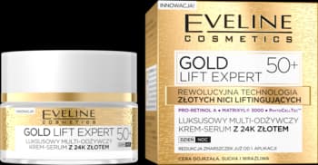 Gold Lift Expert krem-serum do twarzy, luksusowy, multi-odżywczy, z 24K złotem, 50+, na dzień i na noc