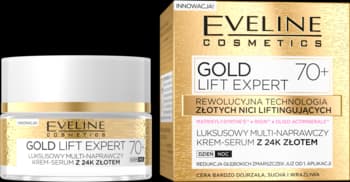 Gold Lift Expert krem-serum do twarzy, luksusowy, multi-naprawczy, z 24K złotem, 70+, na dzień i na noc