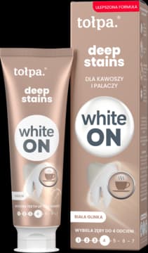 Deep Stains pasta do zębów, dla kawoszy i palaczy, Biała Glinka