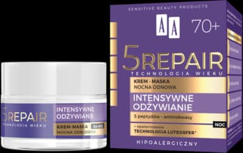 5 Repair Technologia Wieku krem-maska do twarzy Nocna Odnowa, intensywne odżywianie 70+